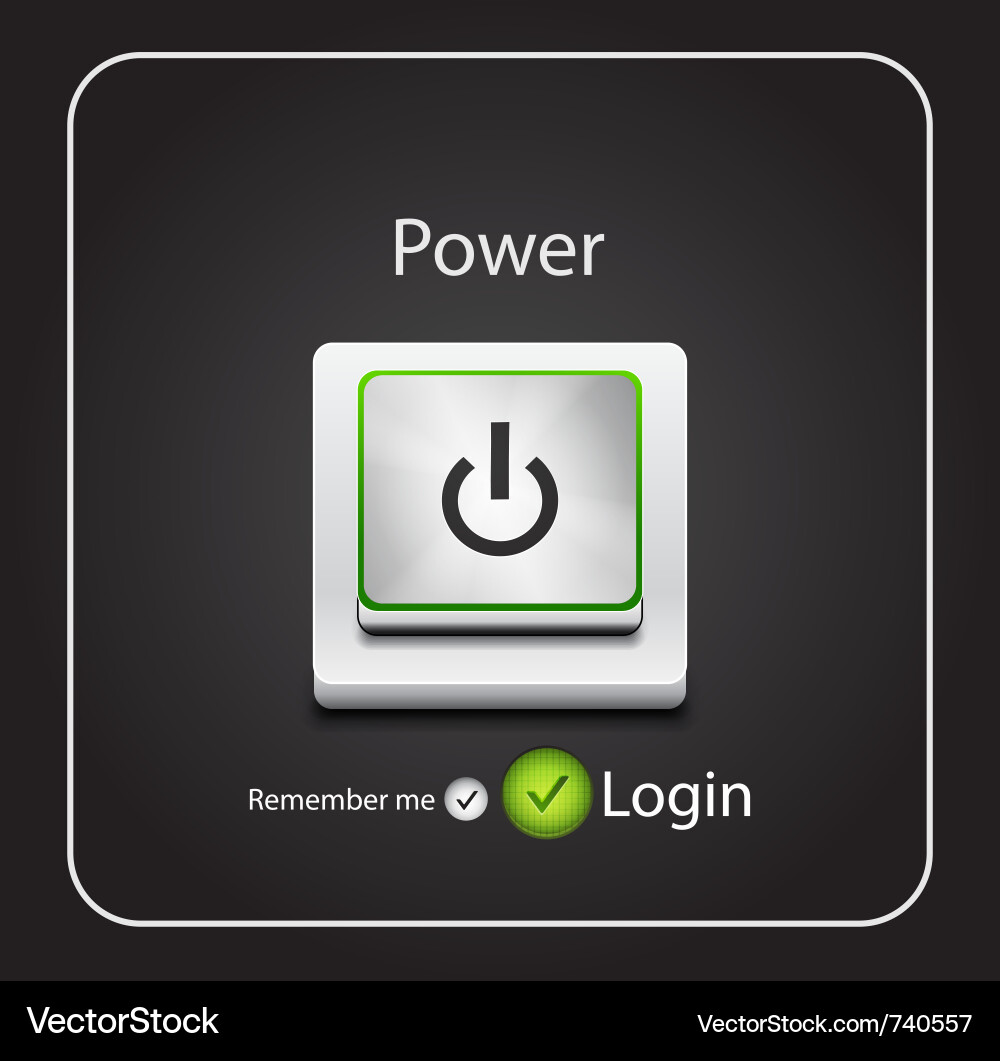 Power Button Icon vector image