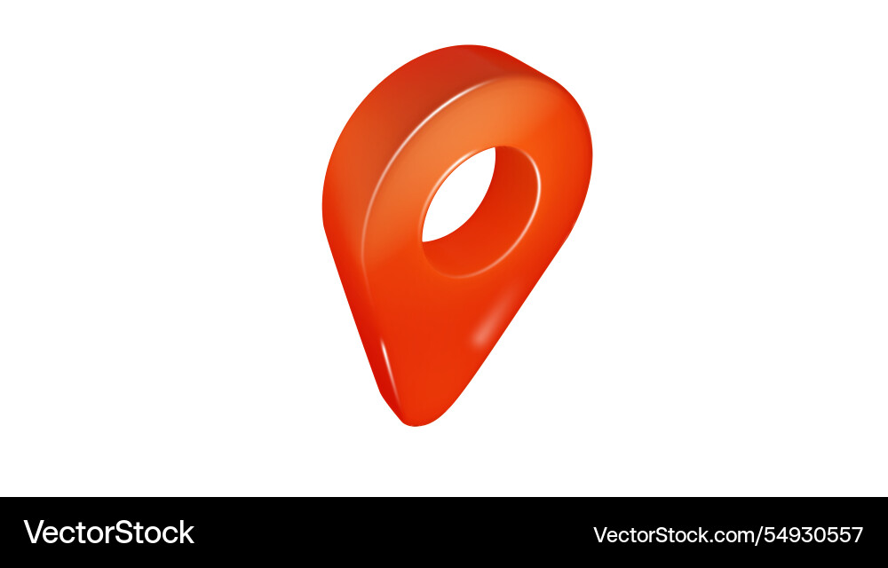 Roter Kartenzeiger Pin isolierte Lage Icon Roter Kartenzeiger Pin isolierte Lage Icon vektorbild