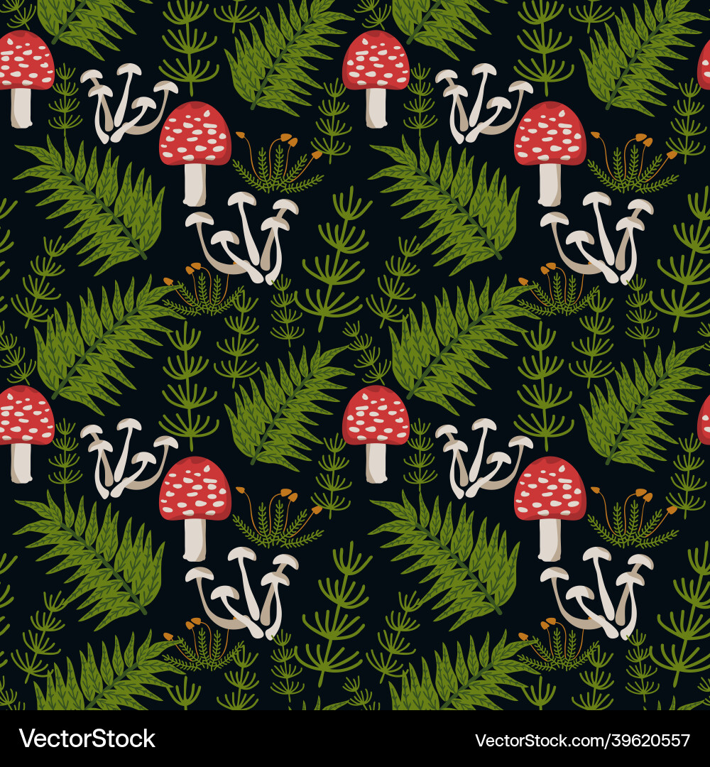 Seamless forest pattern Vector Image