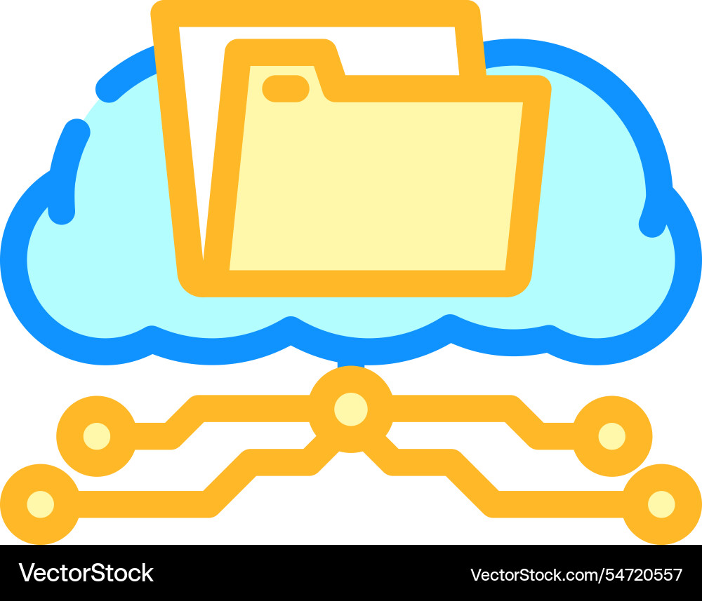 Storage cloud computing color icon Storage cloud computing color icon vector image