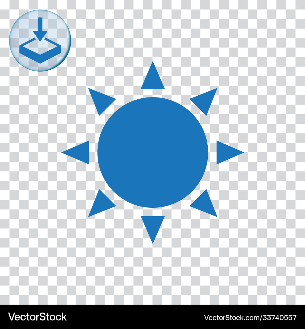 Sun icon for web and mobile vector image