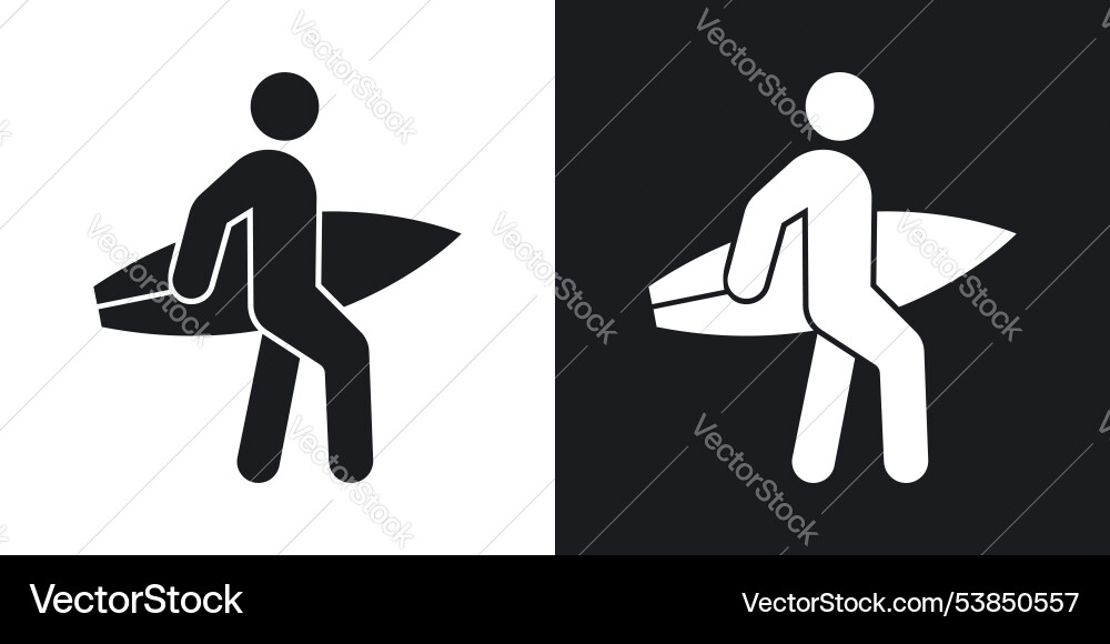 Surfer icon set Royalty Free Vector Image - VectorStock