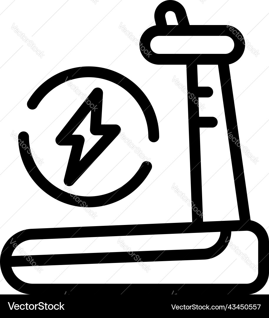 Treadmill icon outline run program Vector Image