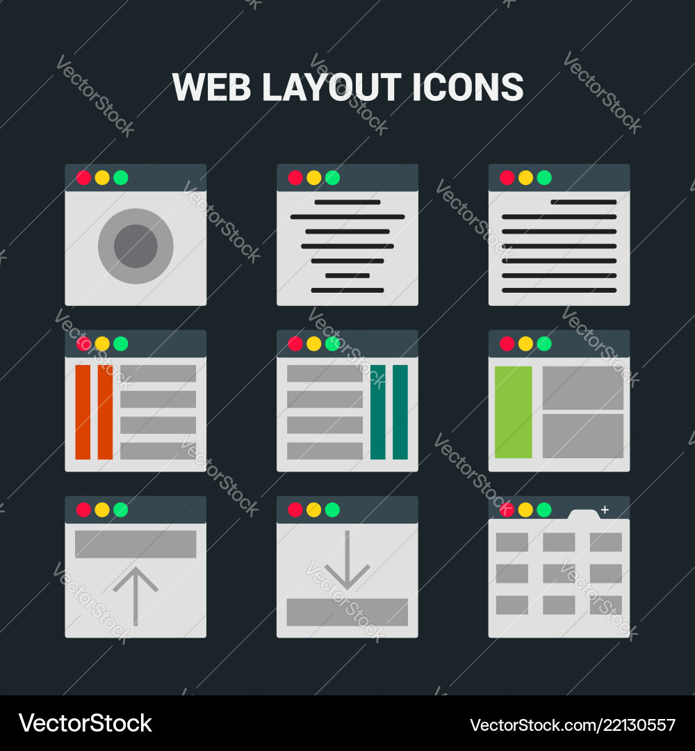 Web layout icon design vector image