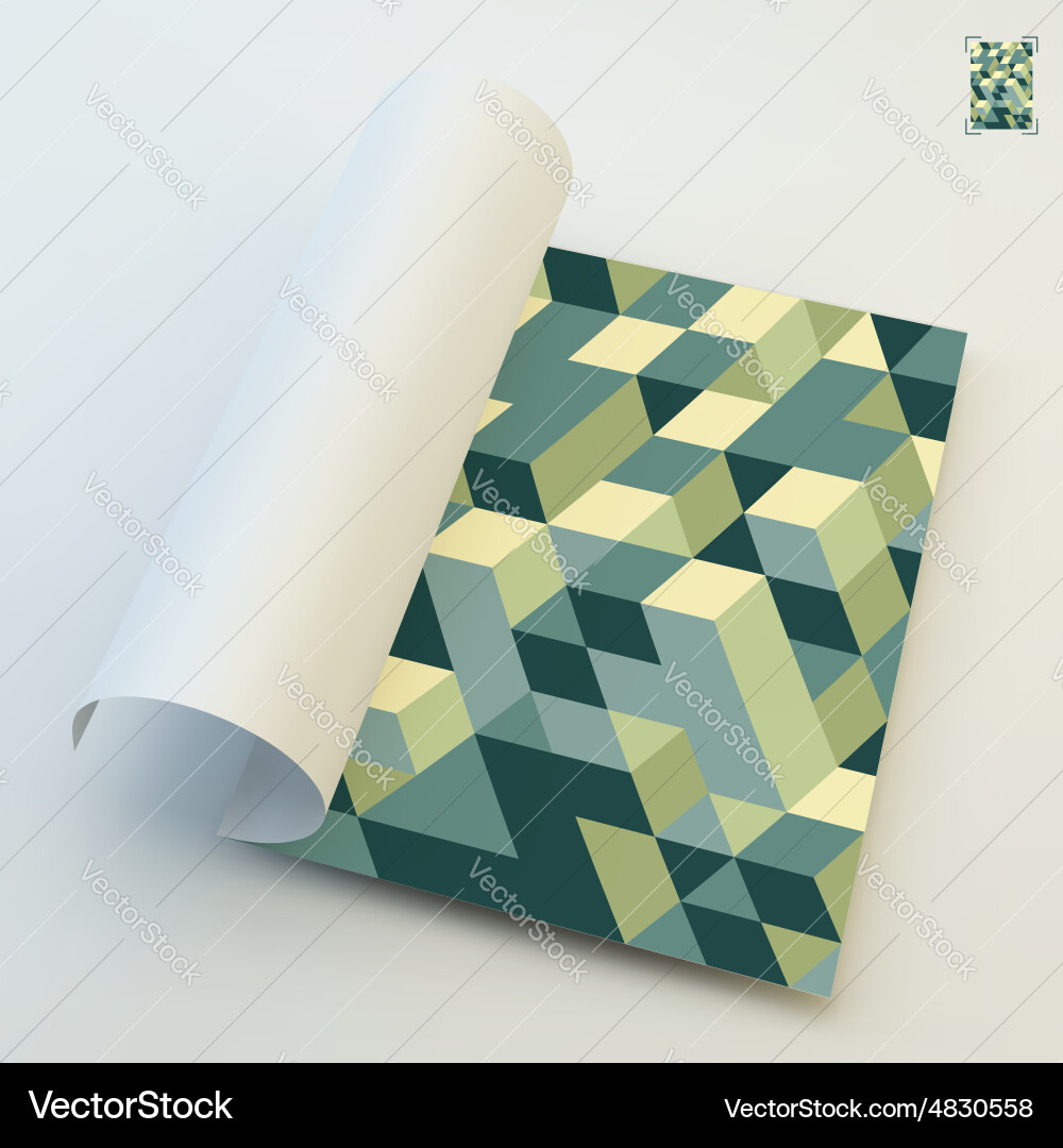 A4 business blank 3d blocks structure background vector image