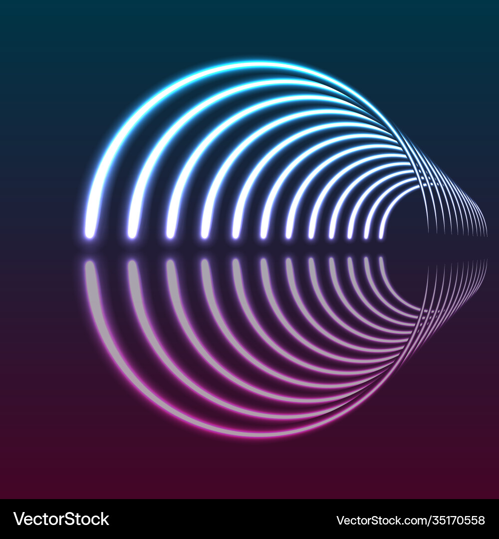Abstract background with color neon lines Vector Image