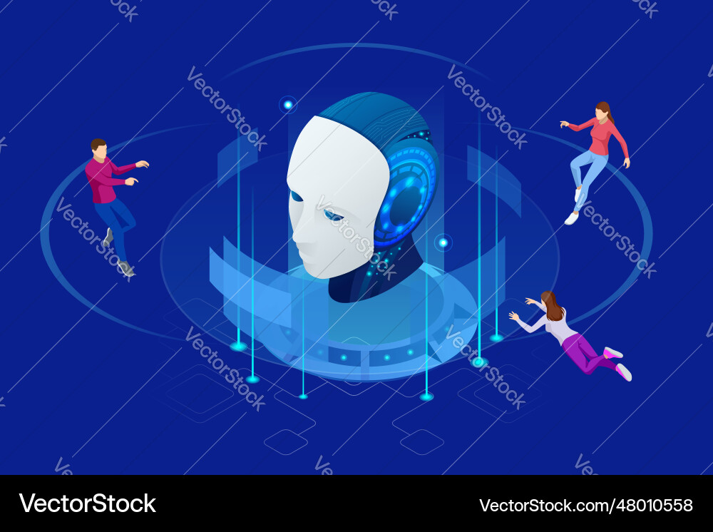 Artificial Intelligence Knowledge Network vector image