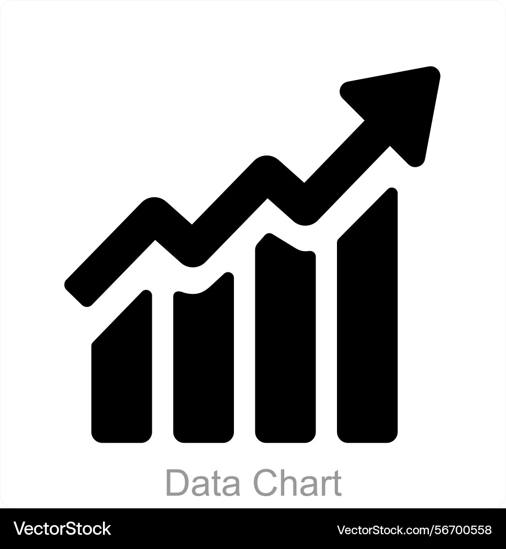 Data chart and analytics icon concept vector image