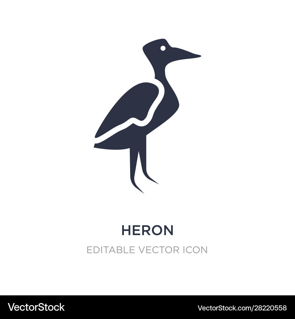 Heron icon on white background simple element vector image