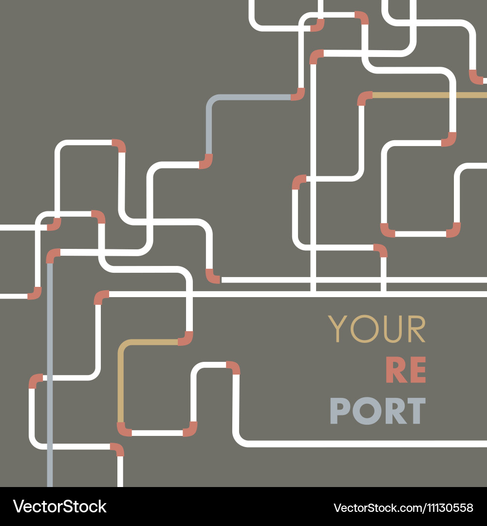 Industrial Pipeline System Vector Image