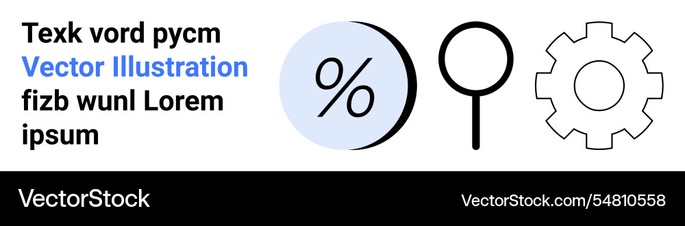 Modern design elements with text percentage Vector Image
