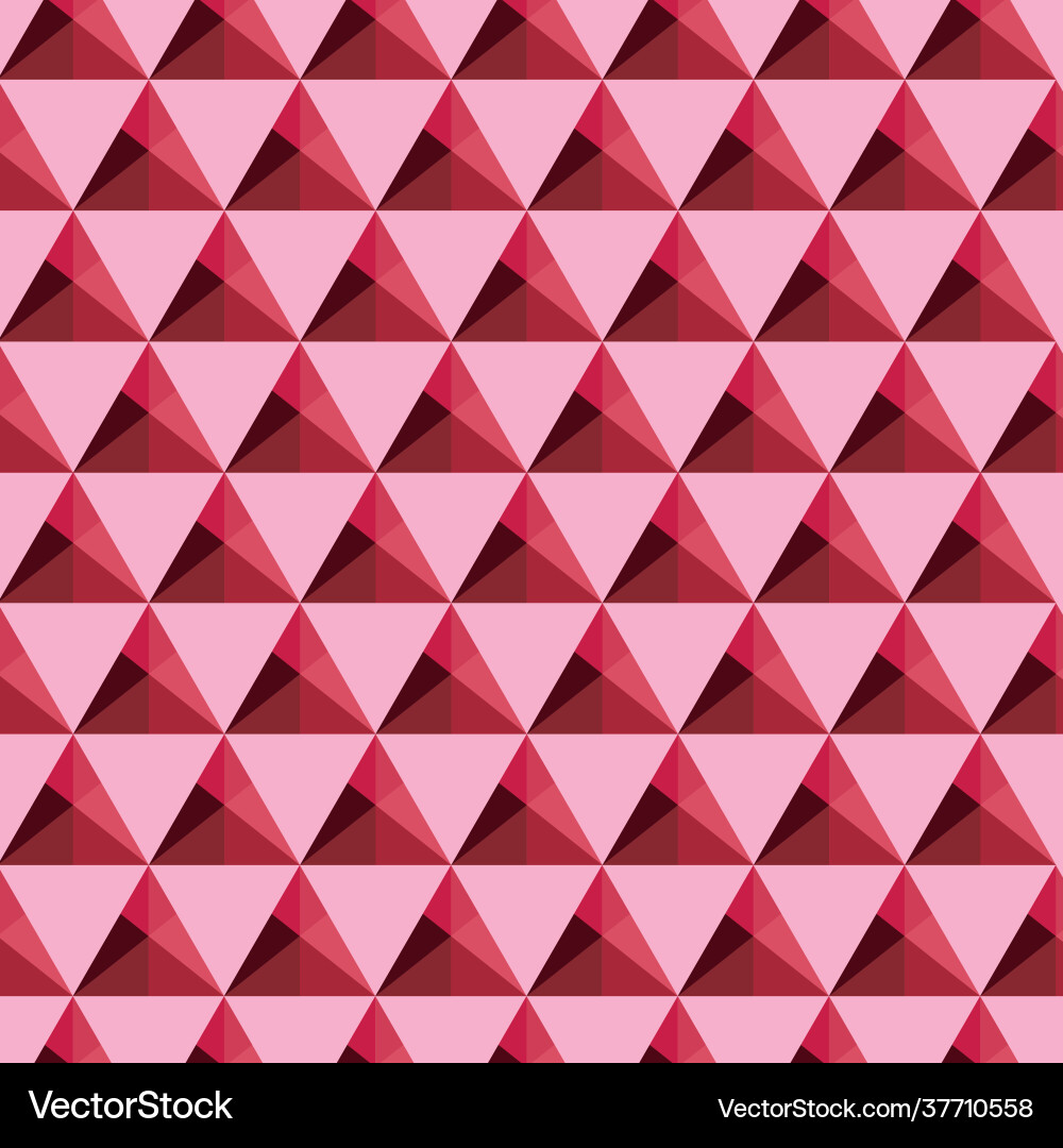 Pink geometric triangular pattern vector image