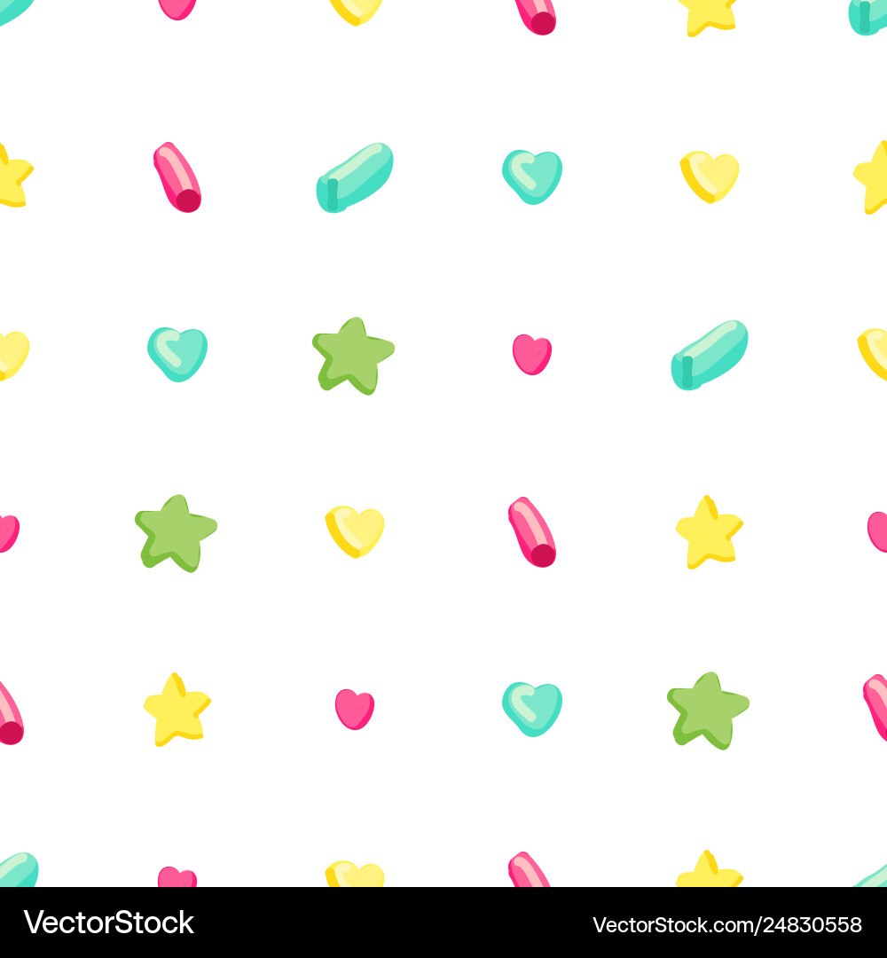 Simple pattern with hearts stars and circles Vector Image