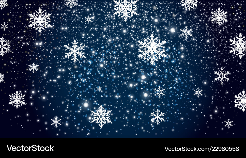 Winter Snowfall Background vector image