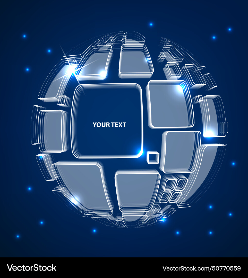 Abstract globe technology design background Abstract globe technology design background vector image