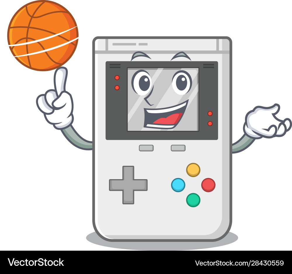 An icon handheld game scroll cartoon character Vector Image