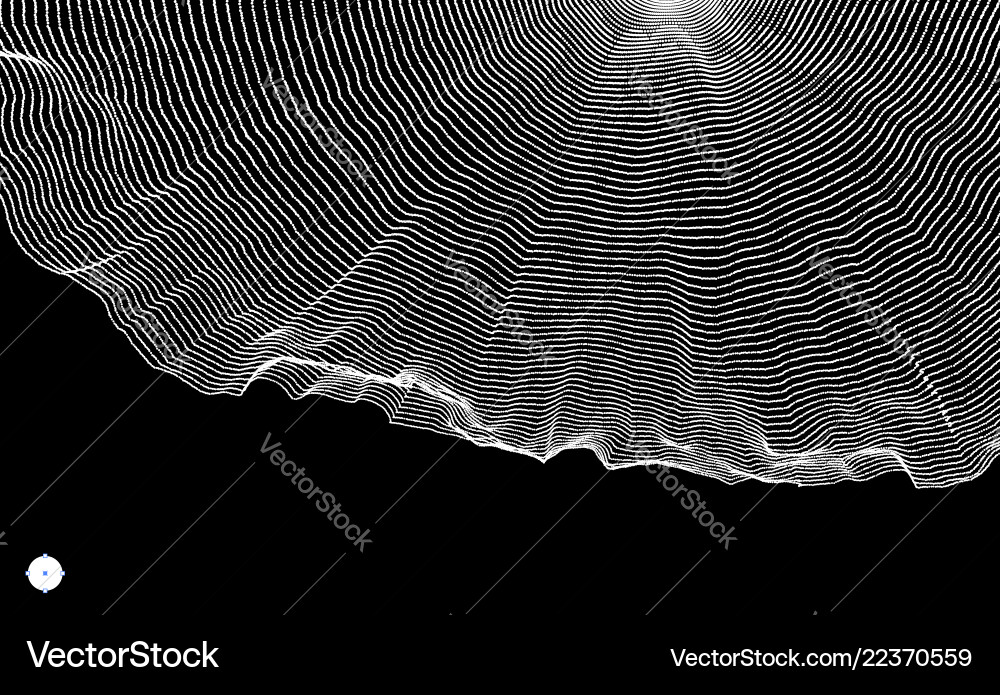 Array with dynamic particles 3d technology style Array with dynamic particles 3d technology style vector image