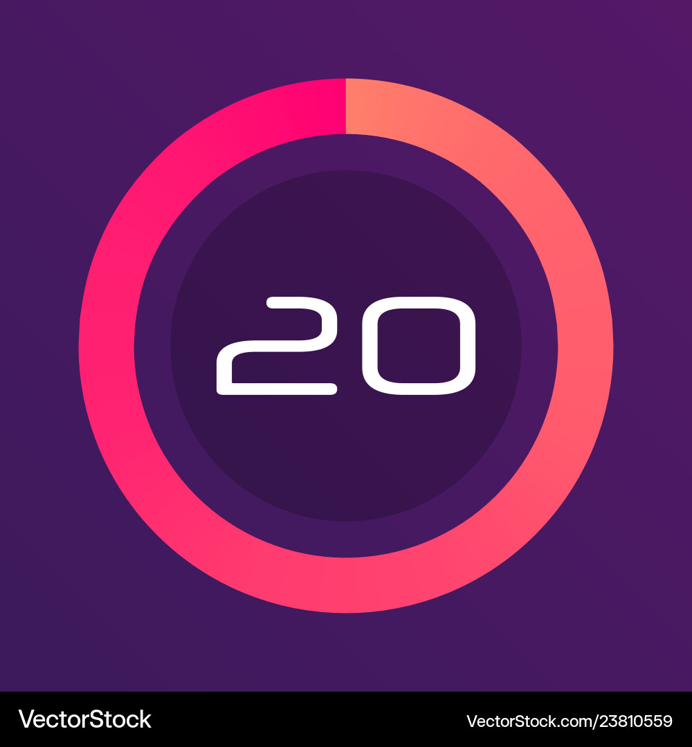 Circular interval timer Circular interval timer vector image