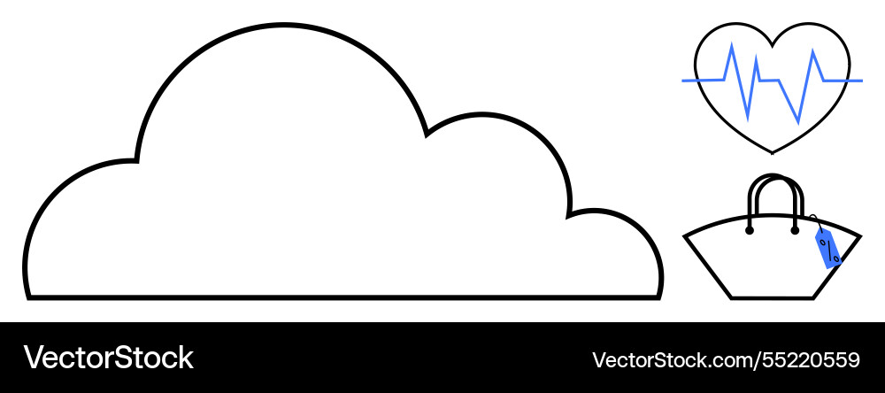 Cloud computing health monitoring and online Cloud computing health monitoring and online vector image