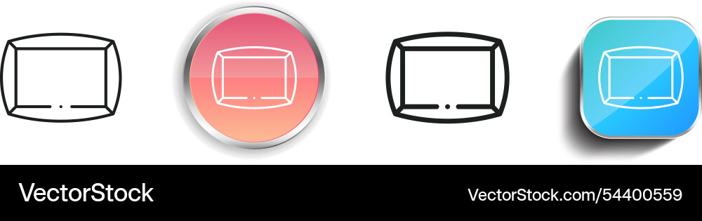 Frame icon thin linear regular and button style vector image
