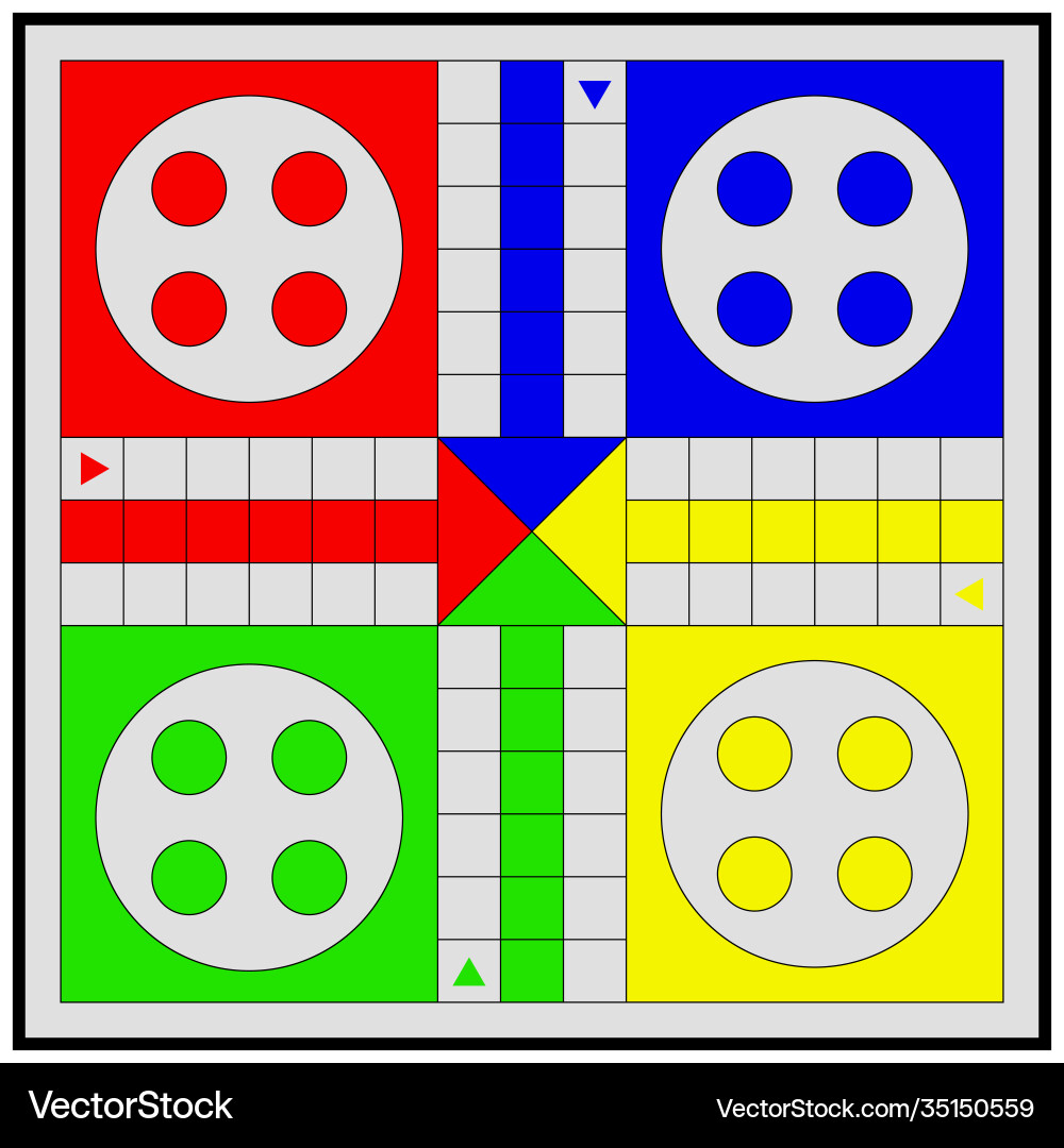 Ludo Board Game - Colorful Game Vector Image