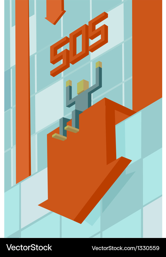 Problem in the market vector image