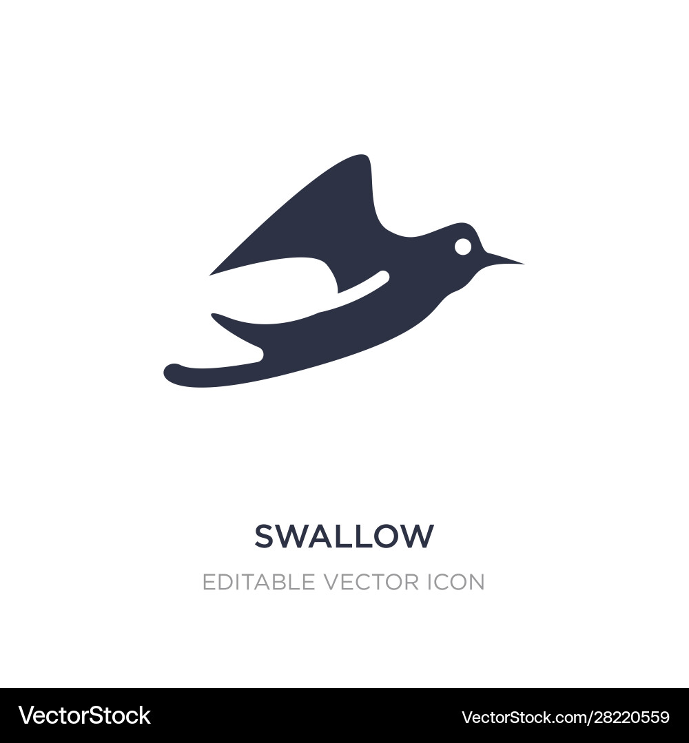 Swallow icon on white background simple element Swallow icon on white background simple element vector image