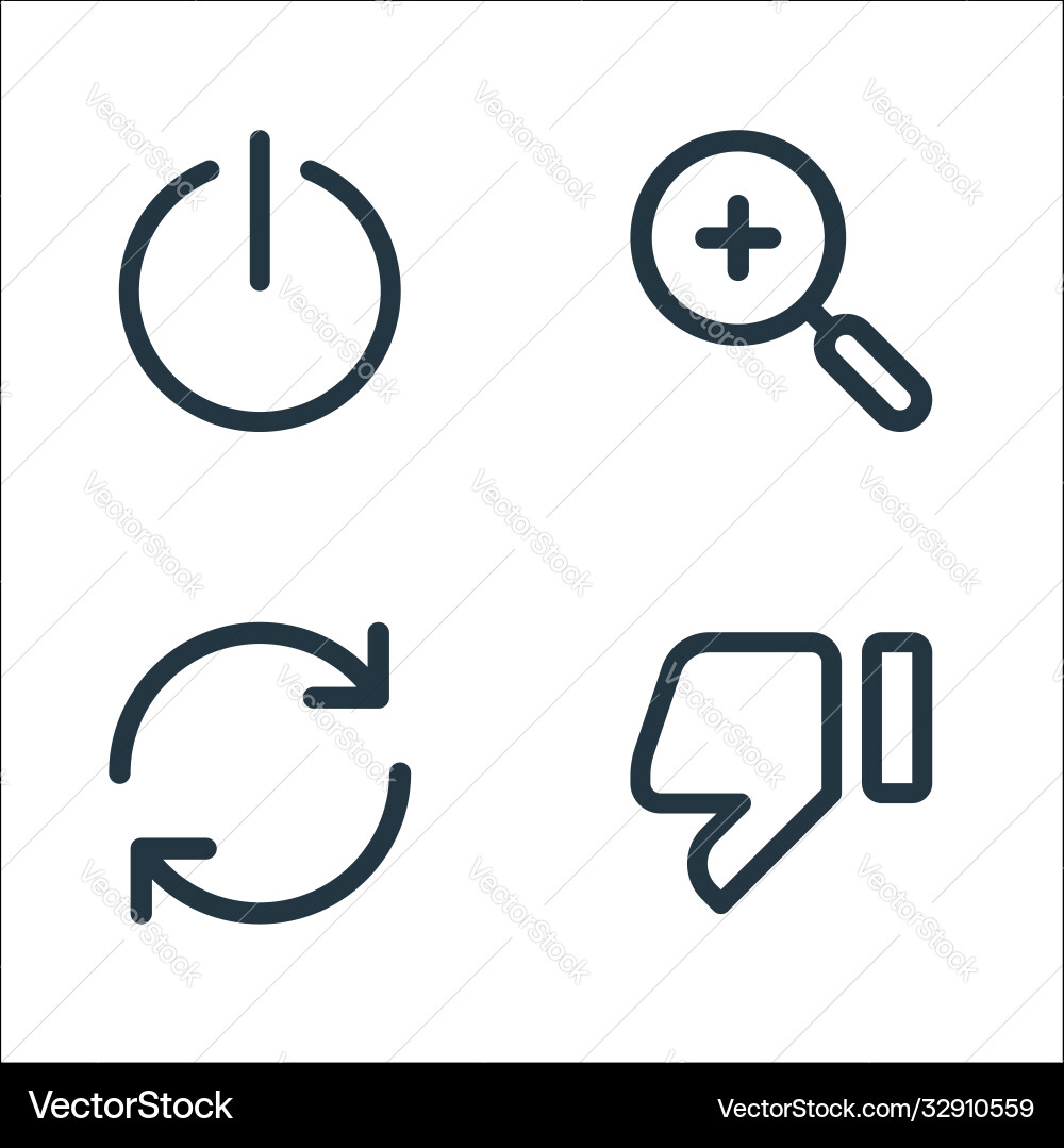 User interface line icons linear set quality User interface line icons linear set quality vector image