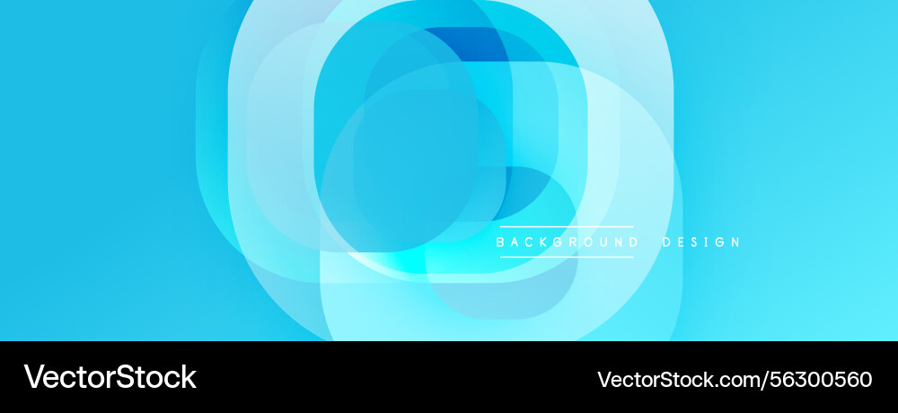 Abstract blue layers create circular design Vector Image