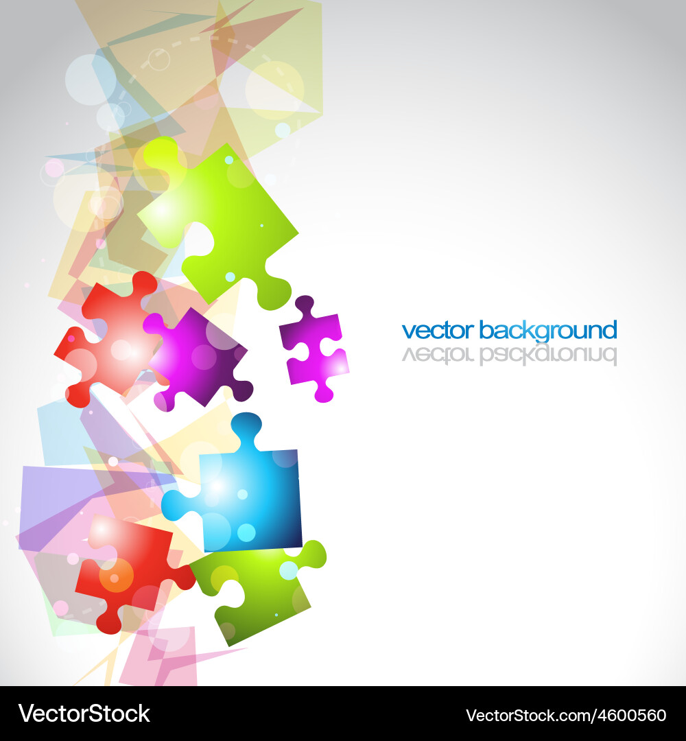 Abstract puzzle shape background Vector Image