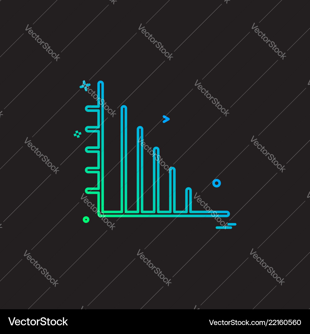 Chart graph report up icon design vector image