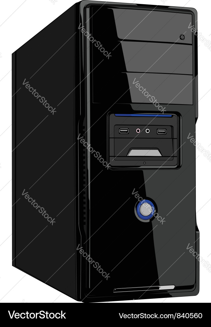 Computer case vector image