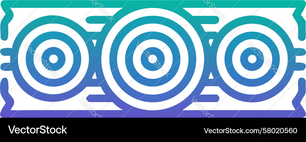 Concentric Circles Gradient Pattern Vector Image