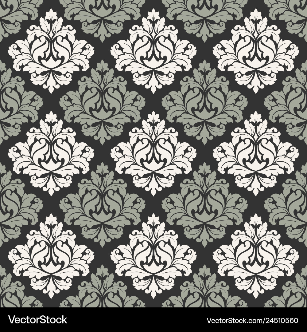 Damask seamless pattern for design vintage Vector Image