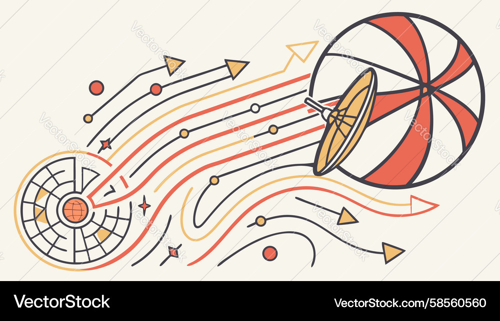Dynamic Target with Shooting Arrows Vector Image