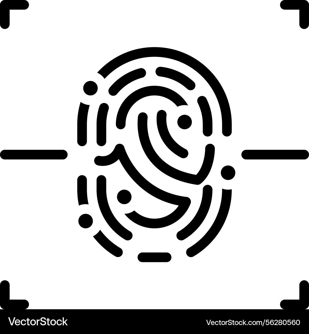 Fingerprint Icon - Authentication vector image