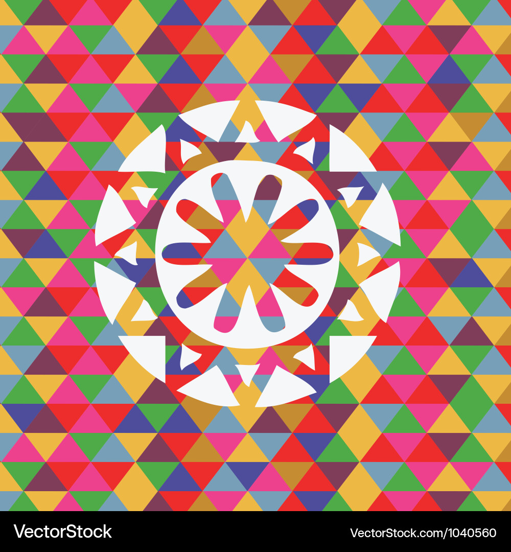 Geometric Snowflake Pattern Vector Image