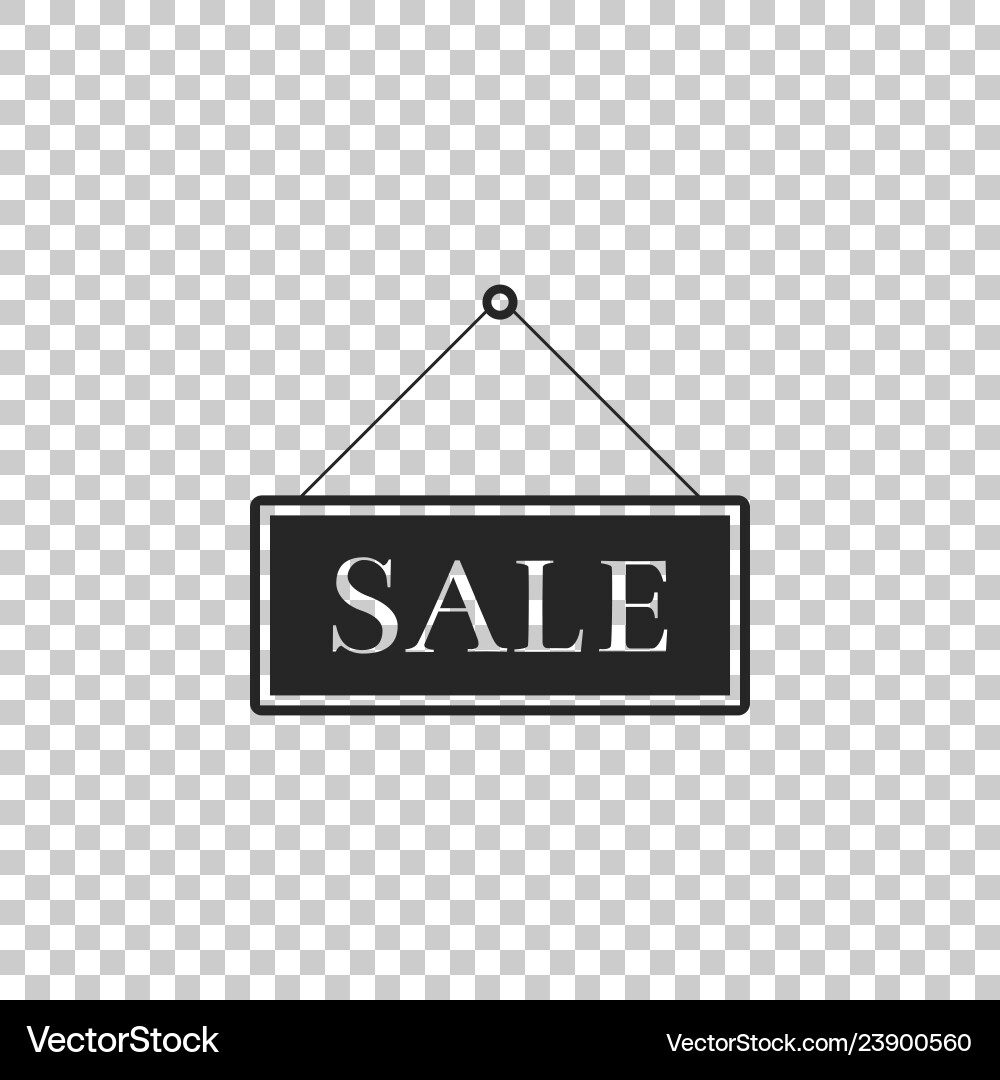 Hanging sign with text sale icon isolated Hanging sign with text sale icon isolated vector image