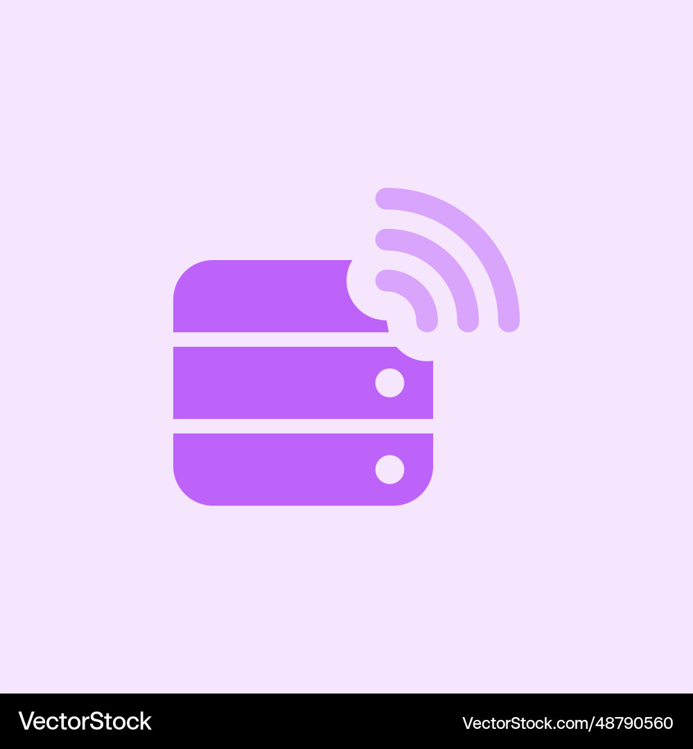 Information storage with a wireless database vector image