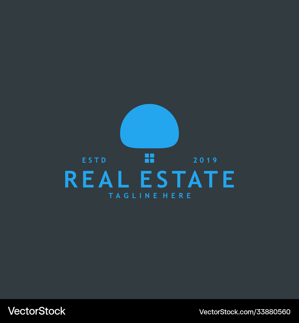 Minimalist and modern real estate logo design Minimalist and modern real estate logo design vector image