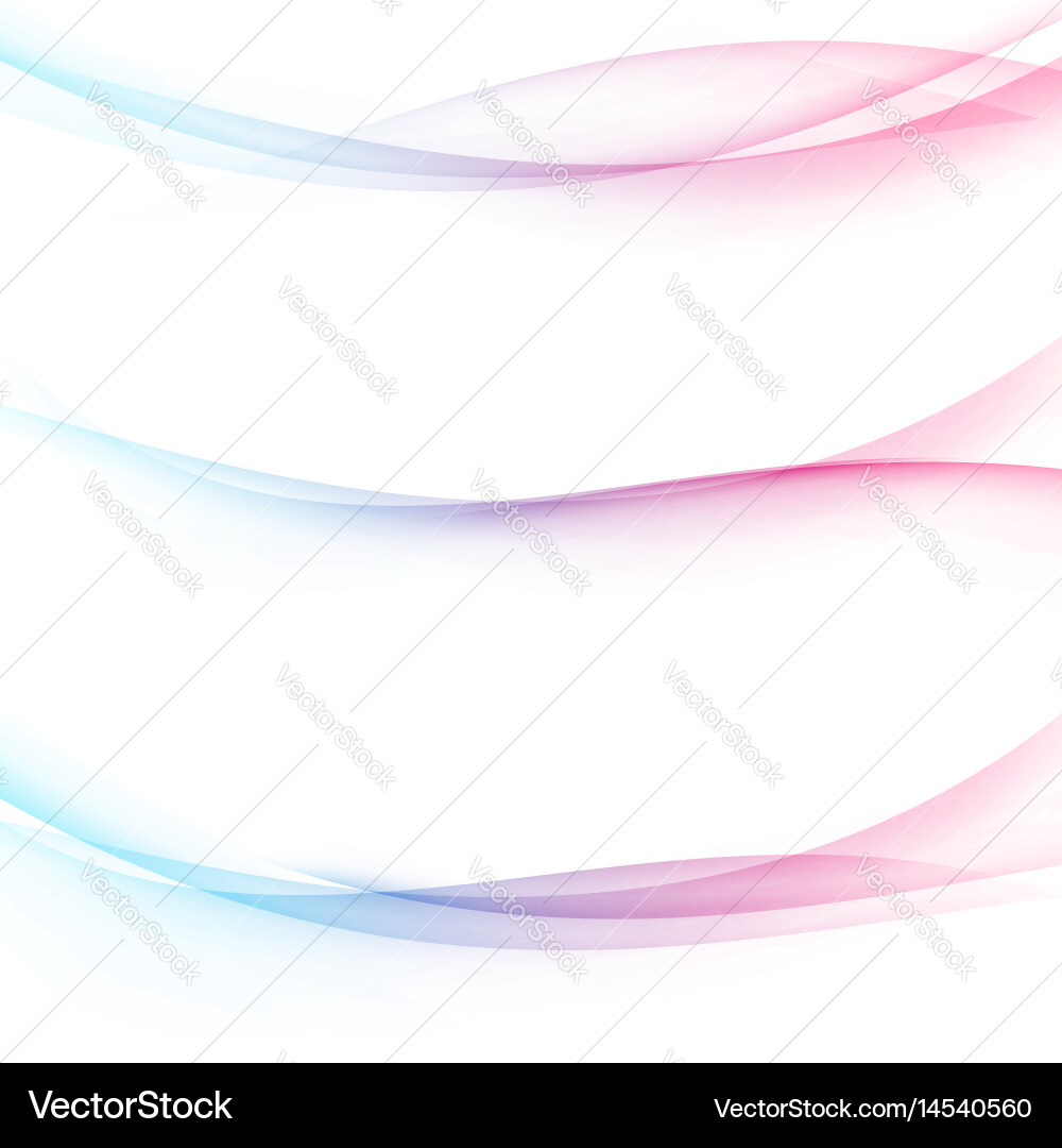 Minimalistic colorful divider swoosh line set Vector Image