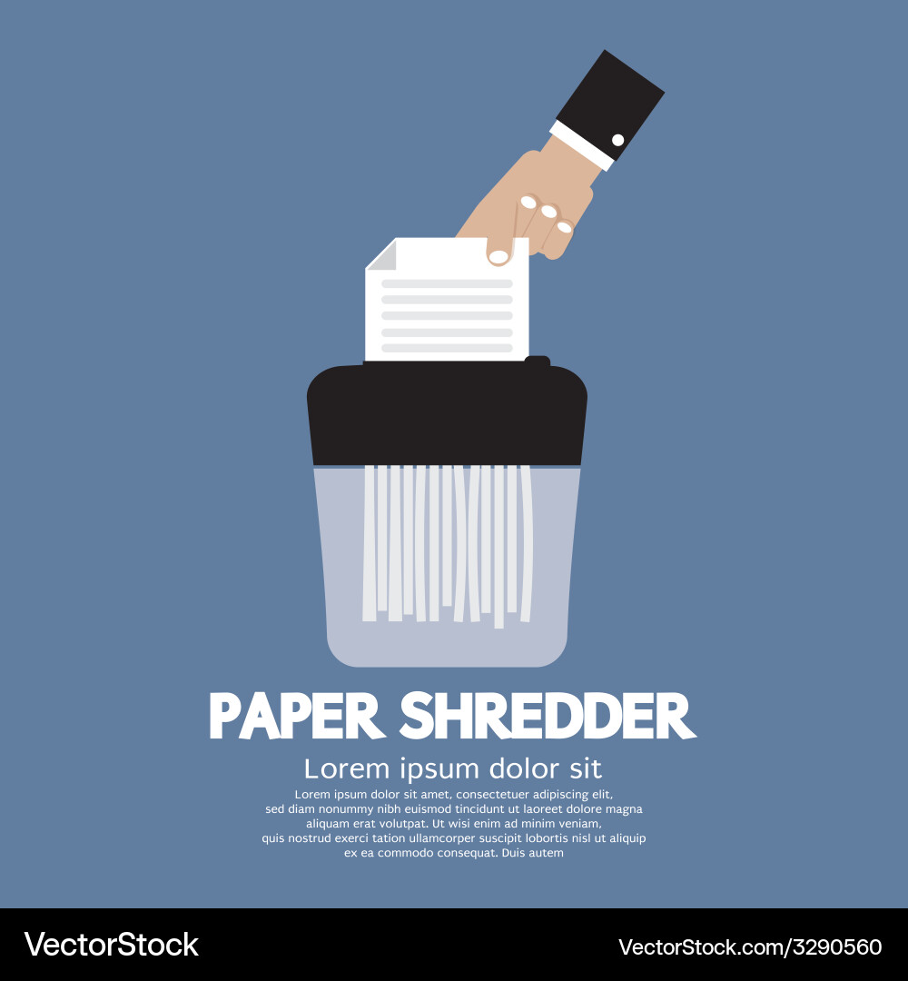 Paper shredder machine Royalty Free Vector Image
