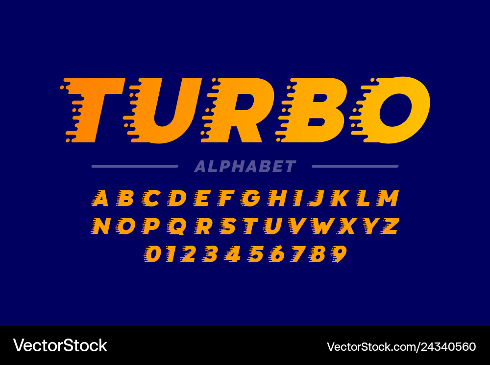 Retro Speed Font vector image
