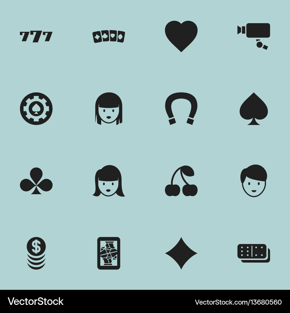 Set of 16 editable game icons includes symbols Set of 16 editable game icons includes symbols vector image