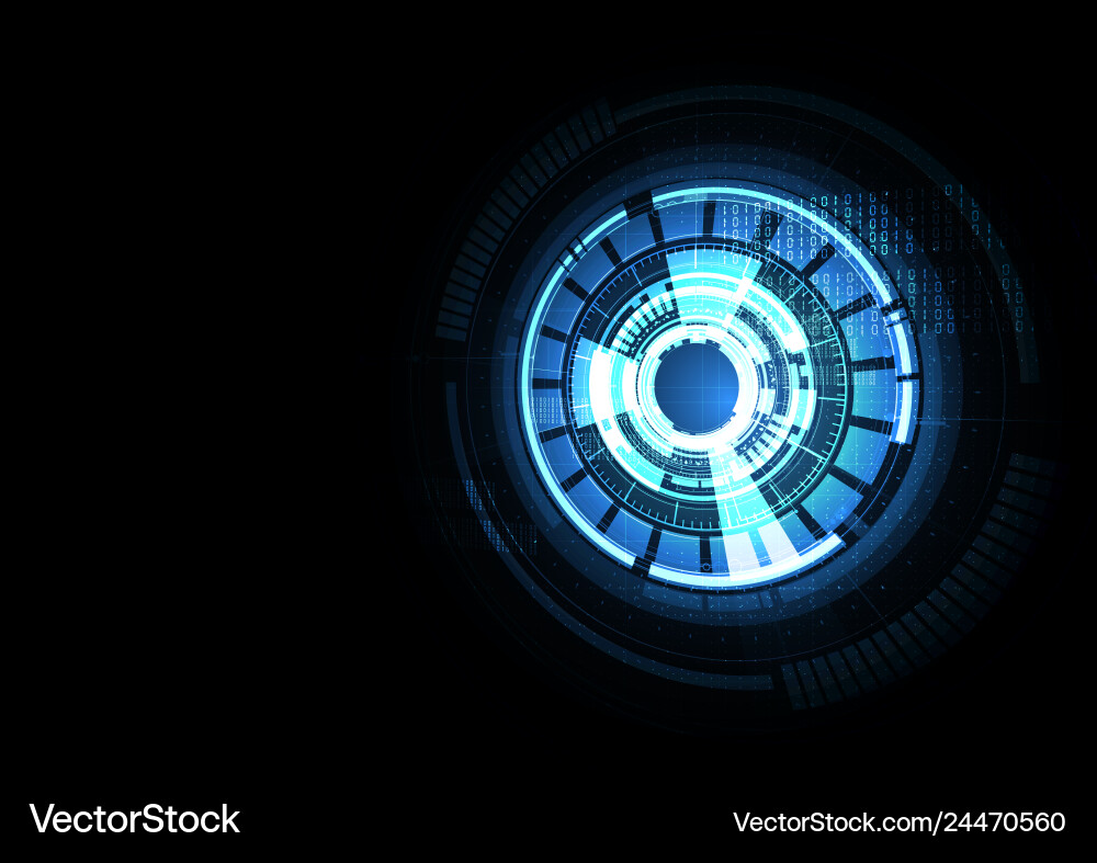 Technological intelligent interface connection vector image