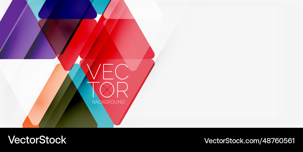 Abstract background color transparent triangles Vector Image