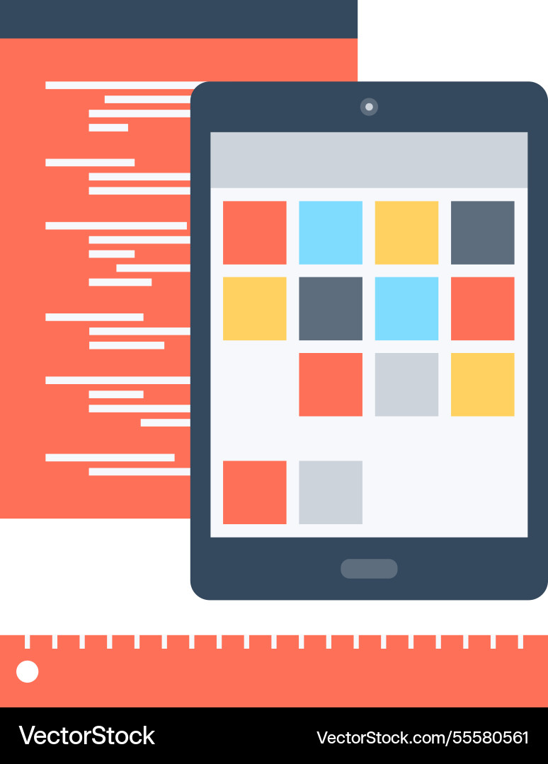 App development flat web icon App development flat web icon vector image