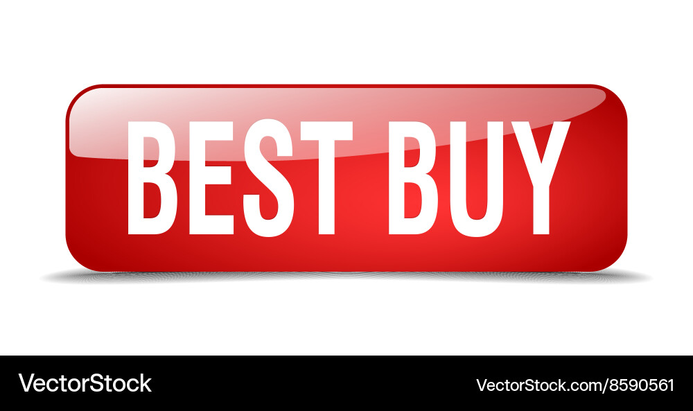 Best buy red square 3d realistic isolated web vector image
