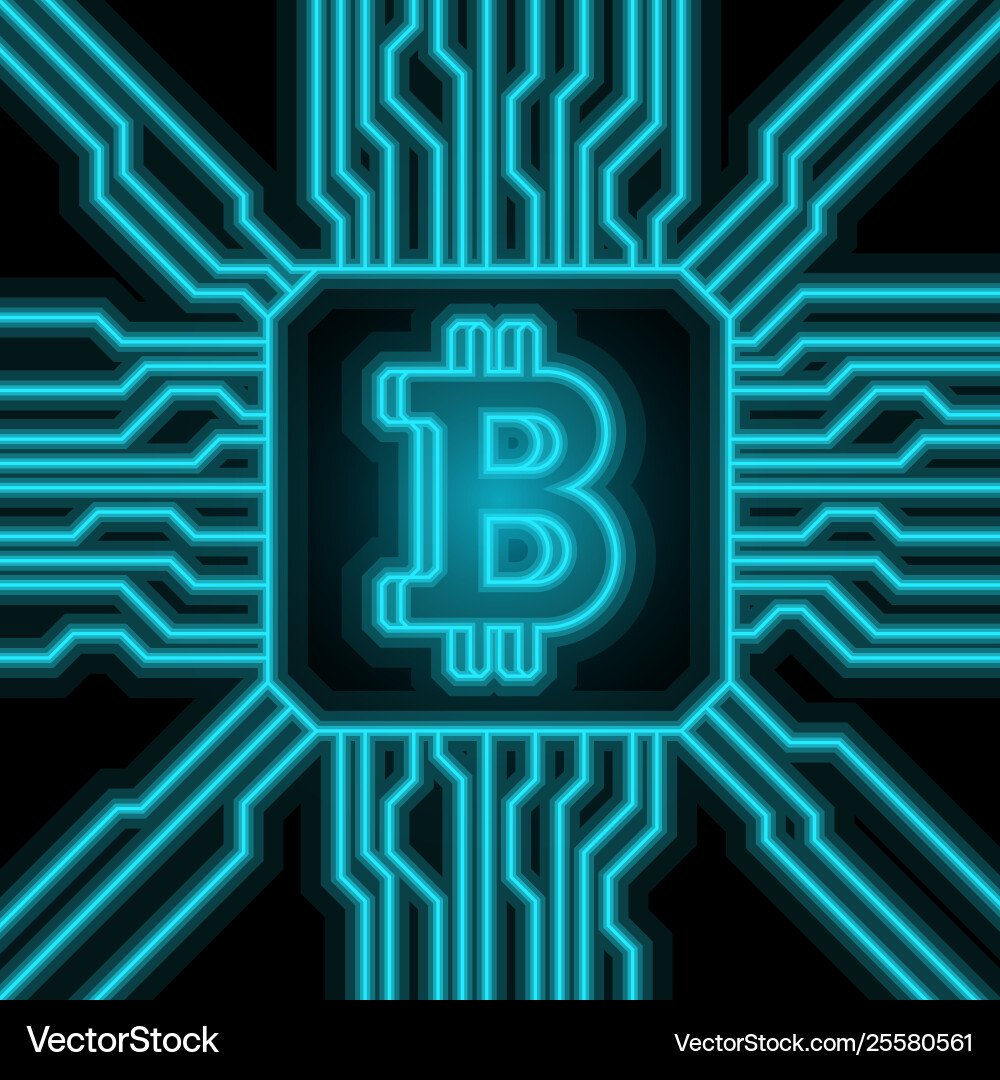 Bitcoin falling apart to digits Bitcoin falling apart to digits vector image