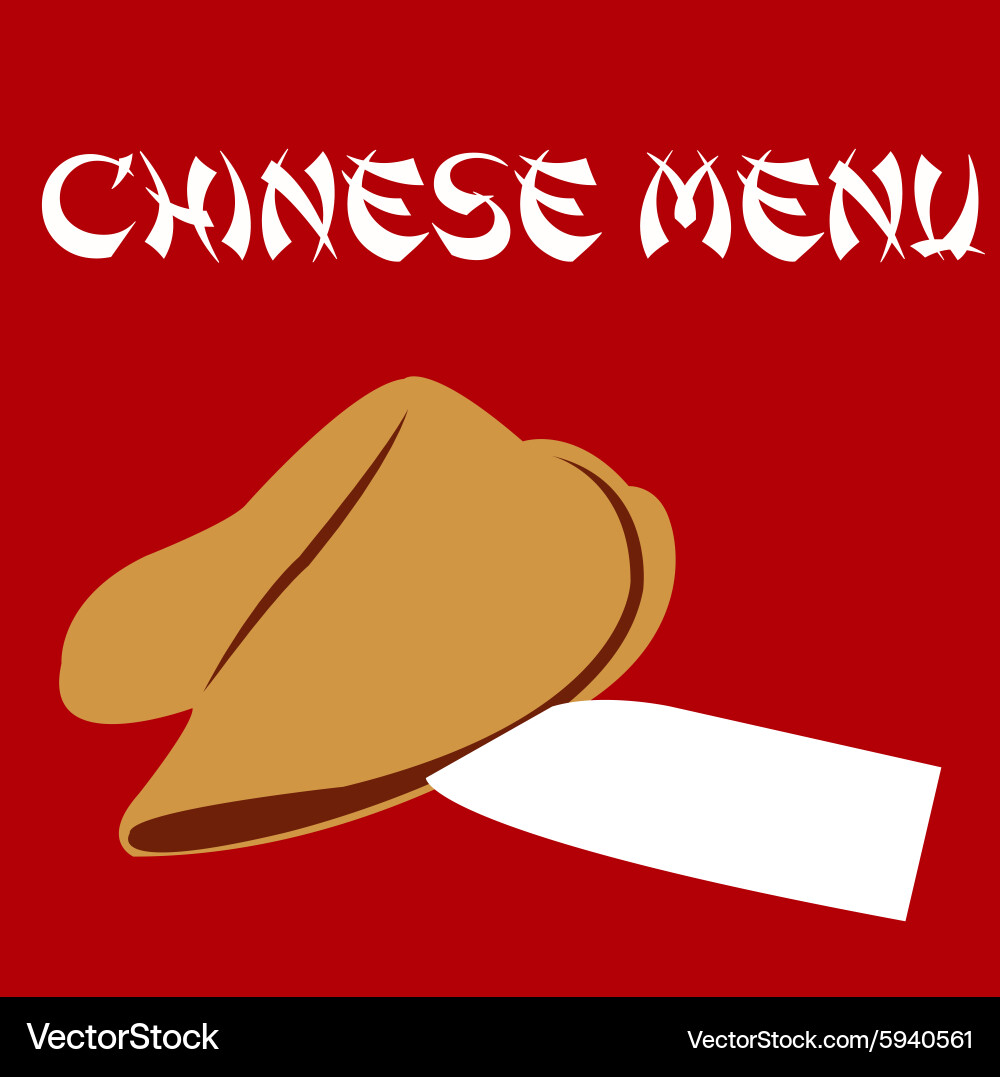 Colored chinese menu design with text vector image